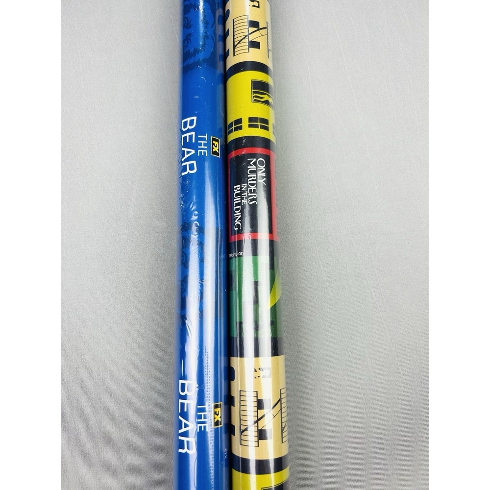 Lot‎ Of 2 Hulu Shows Wrapping Paper The Bear & Only Murders In The Building NEW